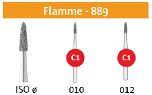 FRAISE DIAMANTEE FLAMME 889