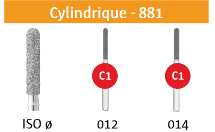 FRAISE DIAMANTEE CYLINDRIQUE 881